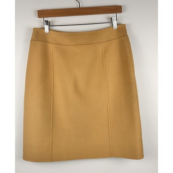 Jillian Jones Vtg. Wool And Angora Pencil Skirt Camel Size 10 Workwear, Acadamia - Picture 4 of 6